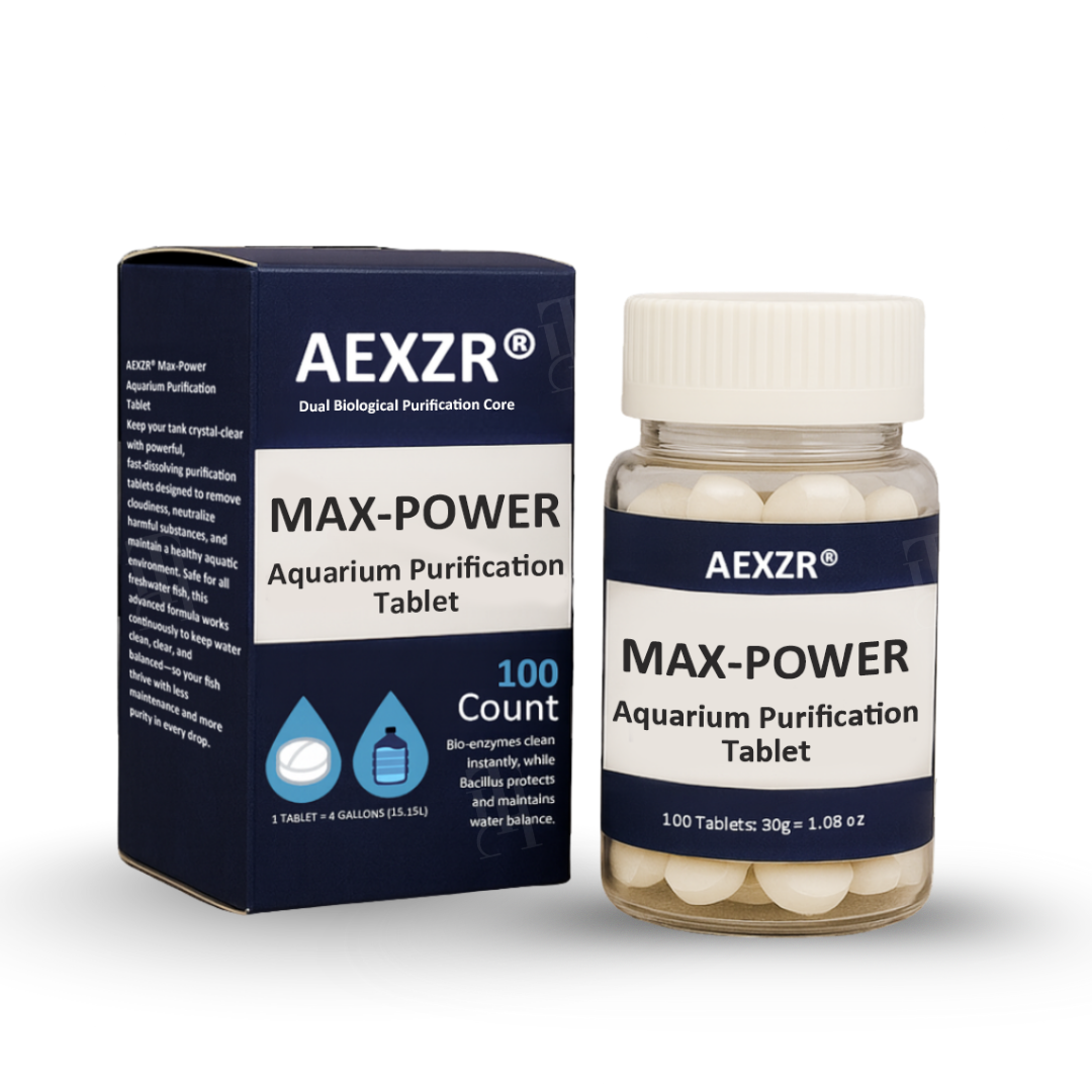 🛡️ Crystal Clear Water, Fewer Water Changes | AEXZR® Aquarium Purification Tablet