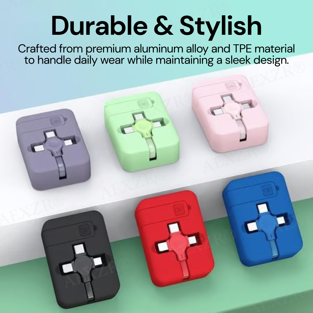 🔋 AEXZR® 𝟛 𝚒𝚗 𝟙 Charging Cable Roll - 🏷️Up to 50% Off, Charge Smarter!