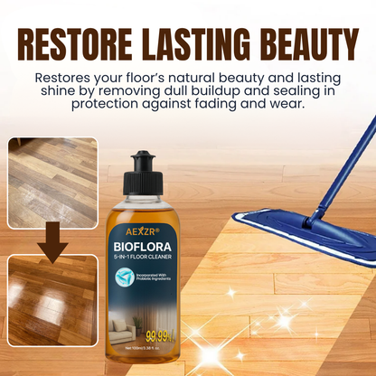 AEXZR® BioFlora 5-in-1 Floor Cleaner 🌿 10-Min Fast Dry & Baby Safe | Prebiotic Formula
