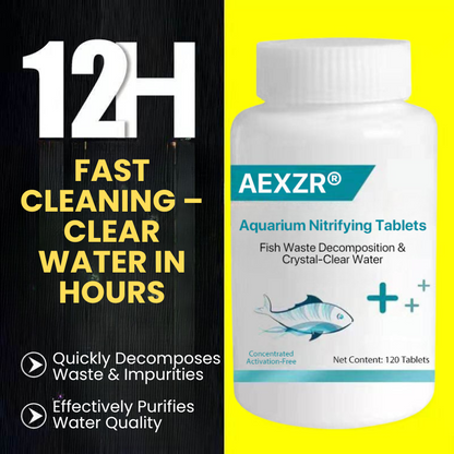 ⭐AEXZR® Aquarium Nitrifying Tablets – Fish Waste Decomposition & Crystal-Clear Water