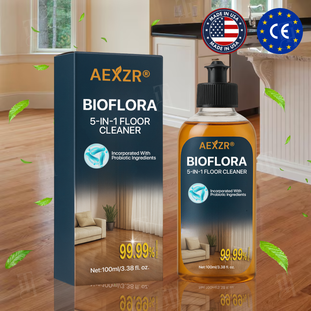 AEXZR® BioFlora 5-in-1 Floor Cleaner 🌿 10-Min Fast Dry & Baby Safe | Prebiotic Formula