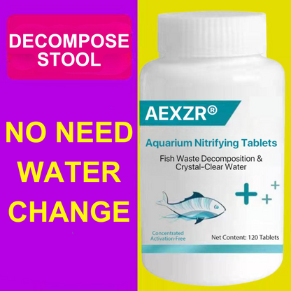 ⭐AEXZR® Aquarium Nitrifying Tablets – Fish Waste Decomposition & Crystal-Clear Water