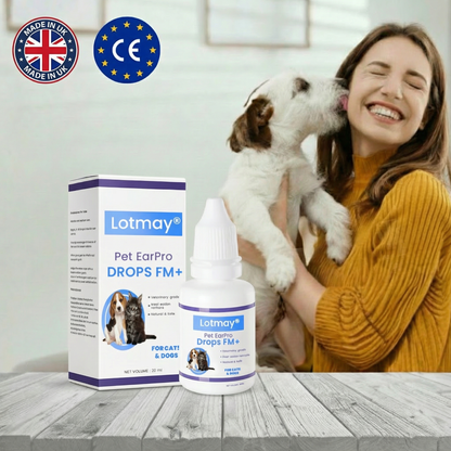 🩺 Vet-Grade Treatment for Mites, Yeast & Bacteria | Stops Itching in 3 Days  | Lotmay® Pet EarPro Drops FM+