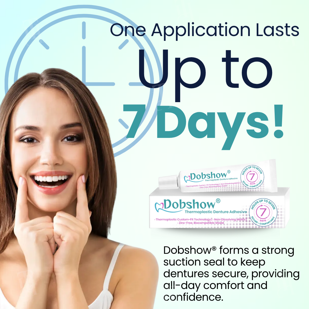 Dobshow® 7-Day Thermoplastic Adhesive 🛡️ Waterproof Custom Fit | No Daily Mess & Zinc-Free
