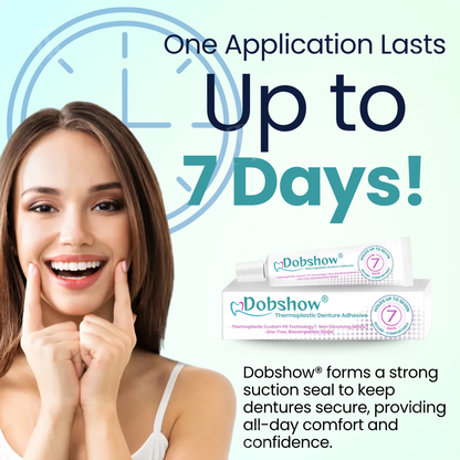 Dobshow® 7-Day Thermoplastic Adhesive 🛡️ Waterproof Custom Fit | No Daily Mess & Zinc-Free