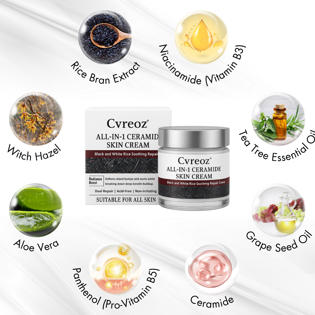 🌿 Painless Tag & Wart Removal | Brightens & Smooths in 14 Days | Cvreoz® All-in-1 Ceramide Skin Cream