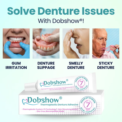 Dobshow® 7-Day Thermoplastic Adhesive 🛡️ Waterproof Custom Fit | No Daily Mess & Zinc-Free