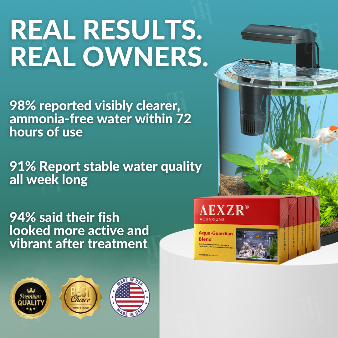 🏆 Official Store | 🌊 Achieve Crystal Clear Water & Thriving Fish 🌿AEXZR® Aquariums Aqua-Guardian Blend