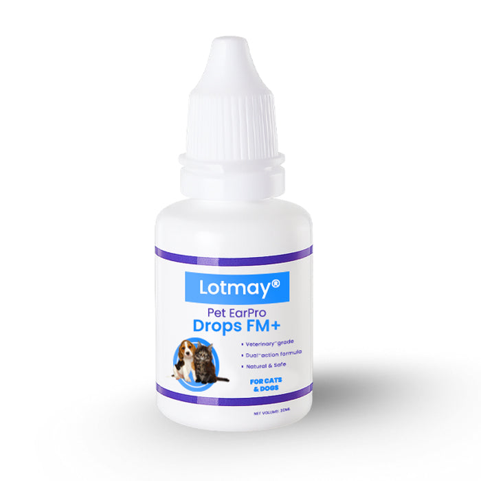 🩺 Vet-Grade Treatment for Mites, Yeast & Bacteria | Stops Itching in 3 Days  | Lotmay® Pet EarPro Drops FM+