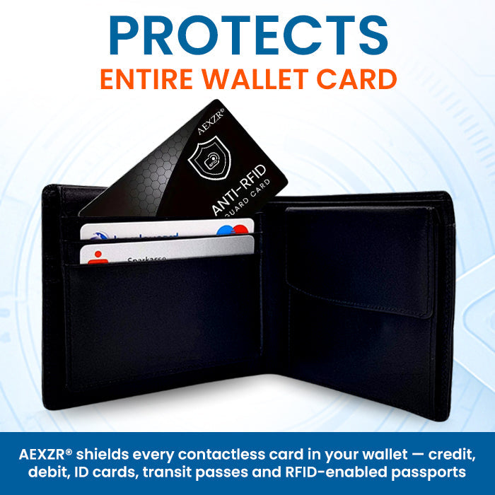 AEXZR® Ultra-Slim Anti-RFID Card 🛡️ Stops Digital Theft | No Batteries Needed
