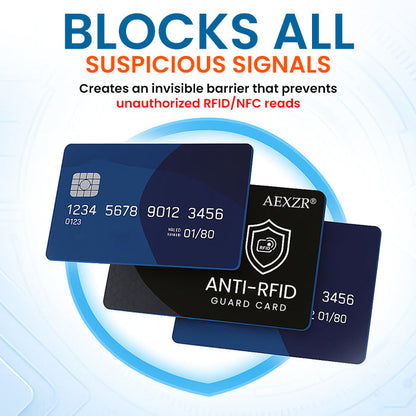 AEXZR® Ultra-Slim Anti-RFID Card 🛡️ Stops Digital Theft | No Batteries Needed