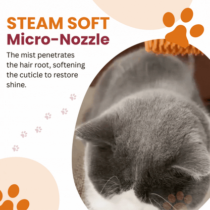 AEXZR® 3-in-1 Pet Steam Brush 🧖‍♀️ Massages & Removes Tangles | Stops Flying Fur