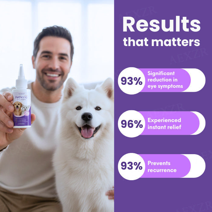 💧 Fast-Acting Tear Stain Remover & Eye Cleaner | RZXEA™ PetNano Eye Drops
