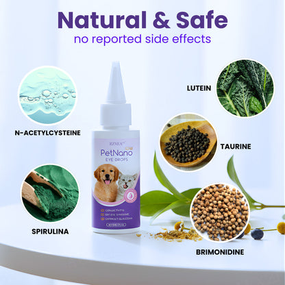 💧 Fast-Acting Tear Stain Remover & Eye Cleaner | RZXEA™ PetNano Eye Drops