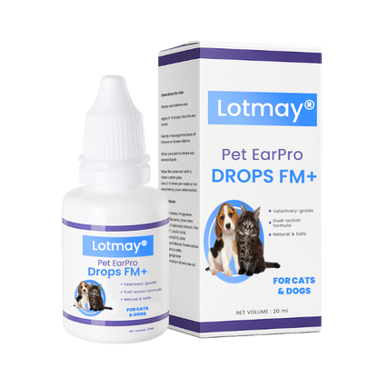 🩺 Vet-Grade Treatment for Mites, Yeast & Bacteria | Stops Itching in 3 Days  | Lotmay® Pet EarPro Drops FM+