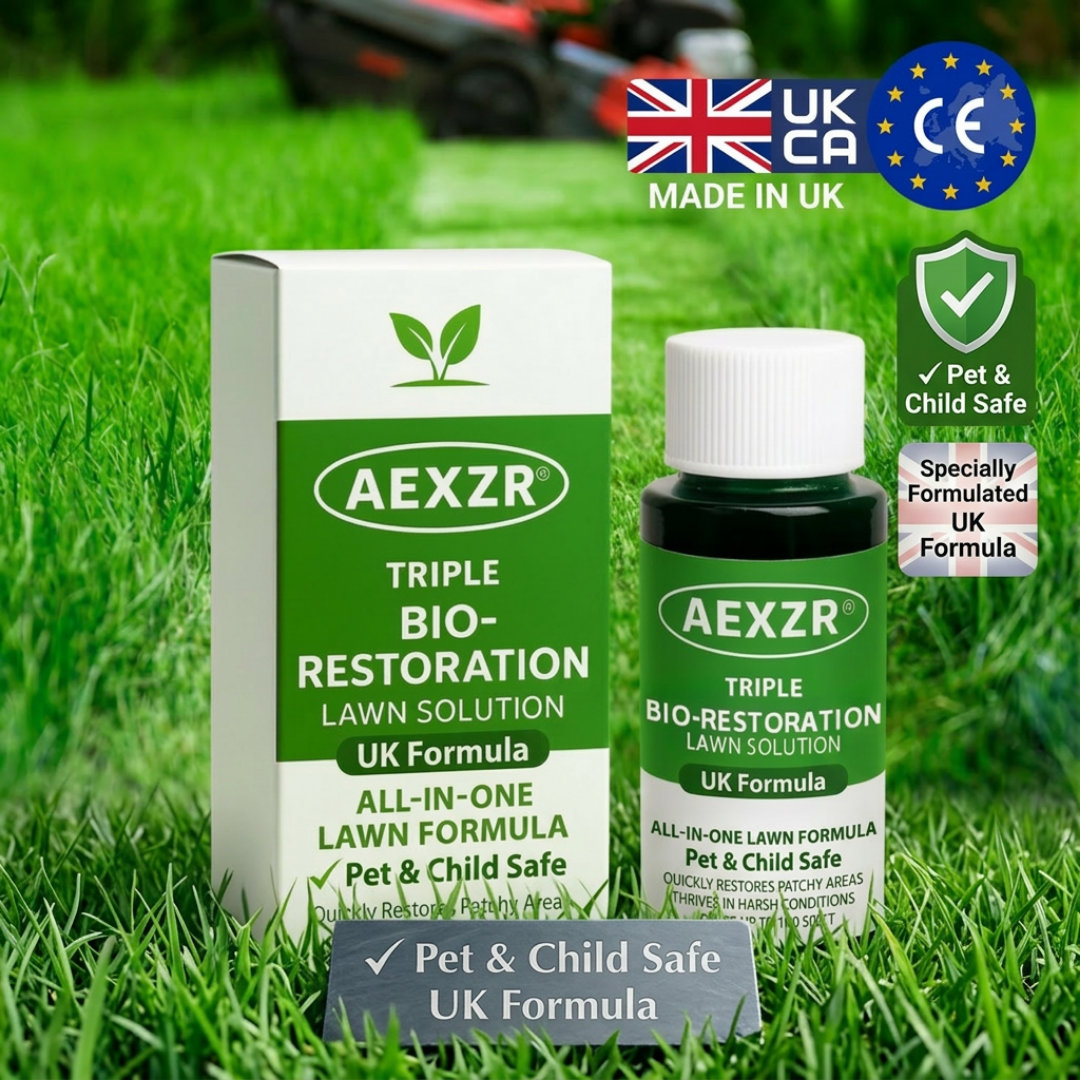 AEXZR® Liquid Lawn Tonic 🌿 Seaweed & Amino Acid Feed | Revives Patchy Gardens Fast