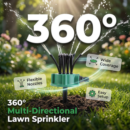 RZXEA™ Precision Irrigation Sprinkler – 360° multi‑directional, custom spray patterns. Gentle on delicate plants. Save water, grow better. 🌱✅