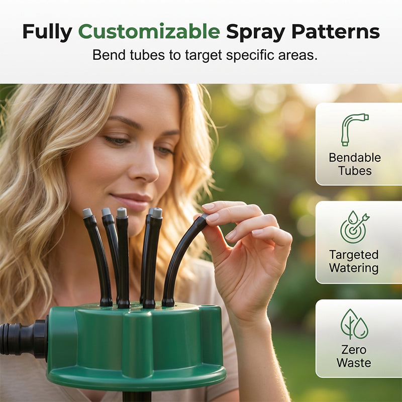 RZXEA™ Precision Irrigation Sprinkler – 360° multi‑directional, custom spray patterns. Gentle on delicate plants. Save water, grow better. 🌱✅