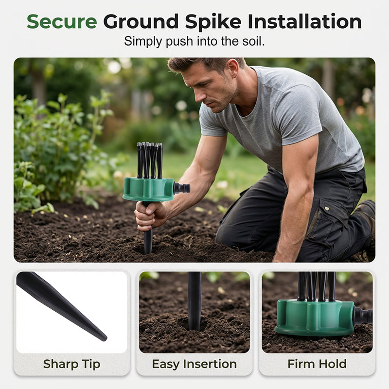RZXEA™ Precision Irrigation Sprinkler – 360° multi‑directional, custom spray patterns. Gentle on delicate plants. Save water, grow better. 🌱✅