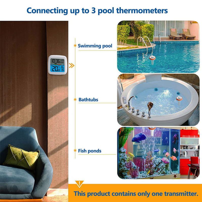 🔥70%Off🔥 RZXEA™  Digital Thermometer Wireless Pool Thermometer Floating Easy-To-Read